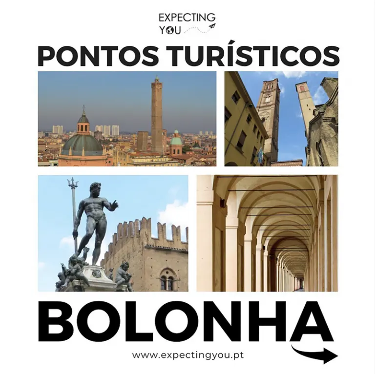 Capa do guia de pontos turísticos de Bolonha
